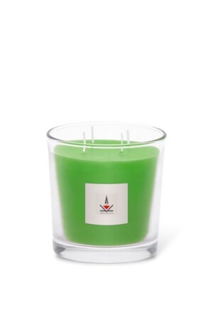 Γυάλινο Δοχείο 12x12cm Πράσινο-Sandalwood