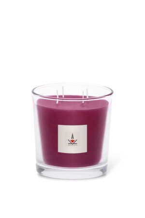 Γυάλινο Δοχείο 12x12cm Μπορντώ-Orange & Cinnamon