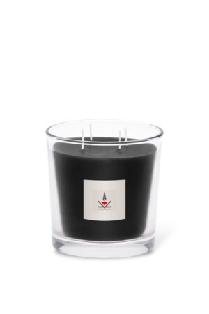 Γυάλινο Δοχείο 12x12cm Μαύρο-Amber